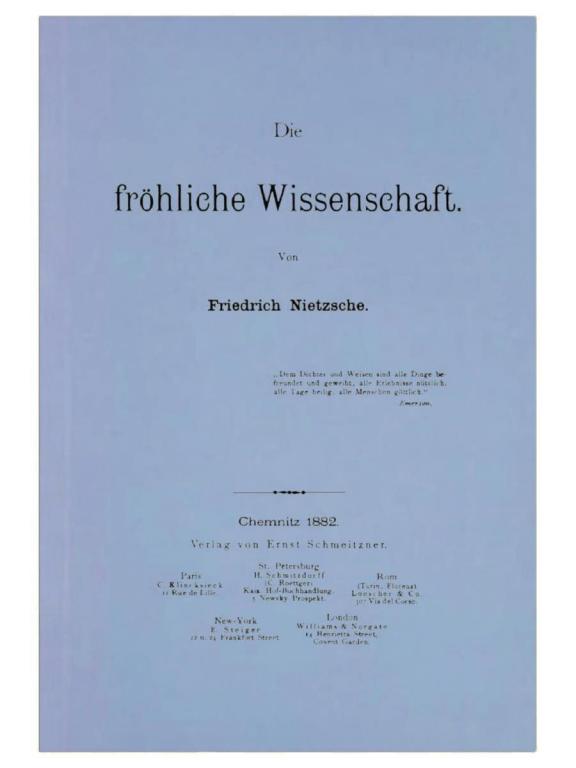 Die Frohliche Wissenschaft by Friedrich Nietzsche