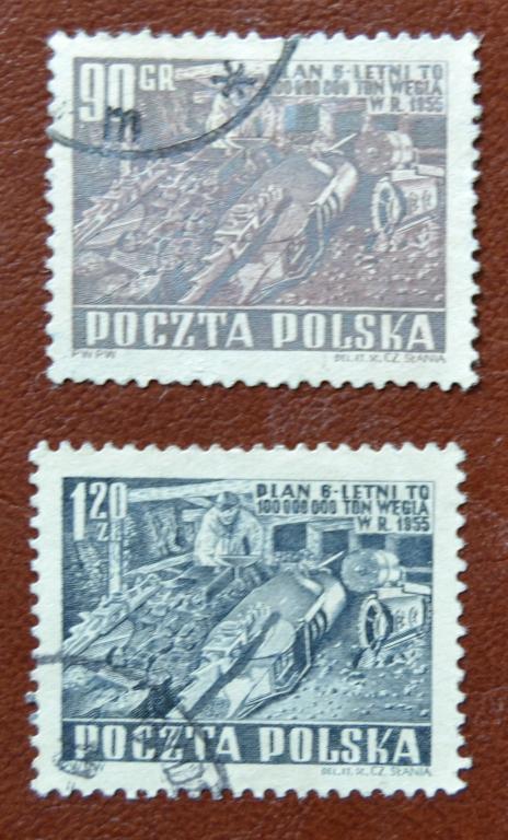 Польша 1951 год Шестилетний план реконструкции Механическая добыча угля Гаш