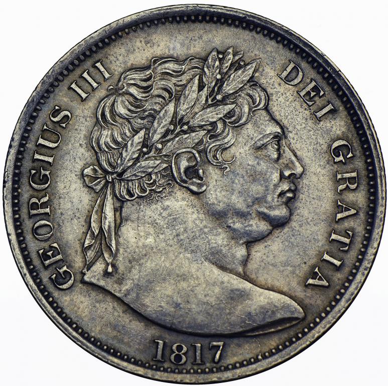 АНГЛИЯ 1/2 КРОНЫ 1817 г. !!!!!!!
