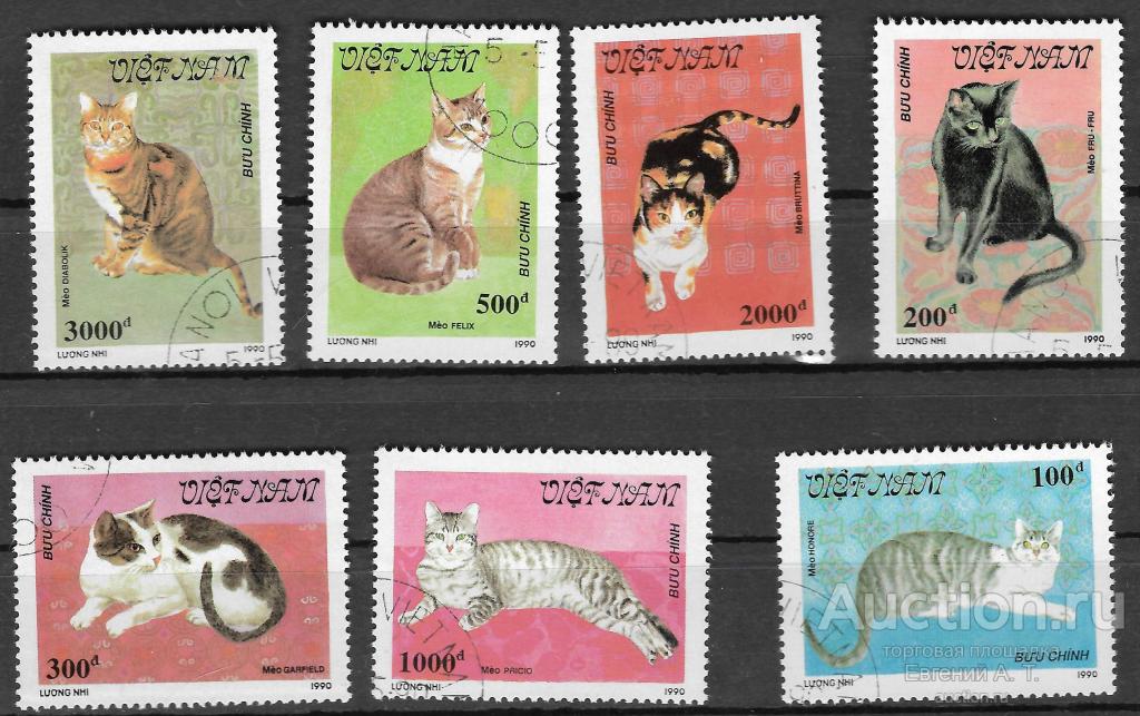 Вьетнам. 1990. Домашние кошки. СТО.