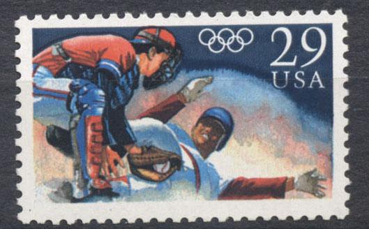 США 1992 г.  ОИ в Барселоне бейсбол негашеная**