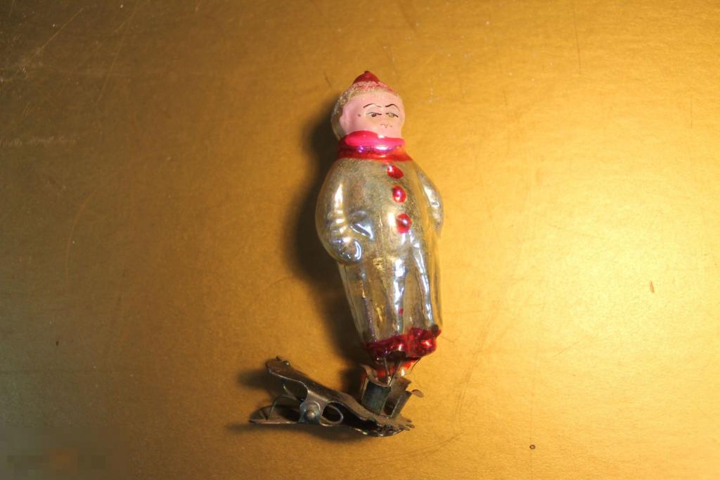 ЕЛОЧНАЯ ИГРУШКА. МАЛЬЧИК. СССР. ПРИЩЕПКА. КЛОУН. 