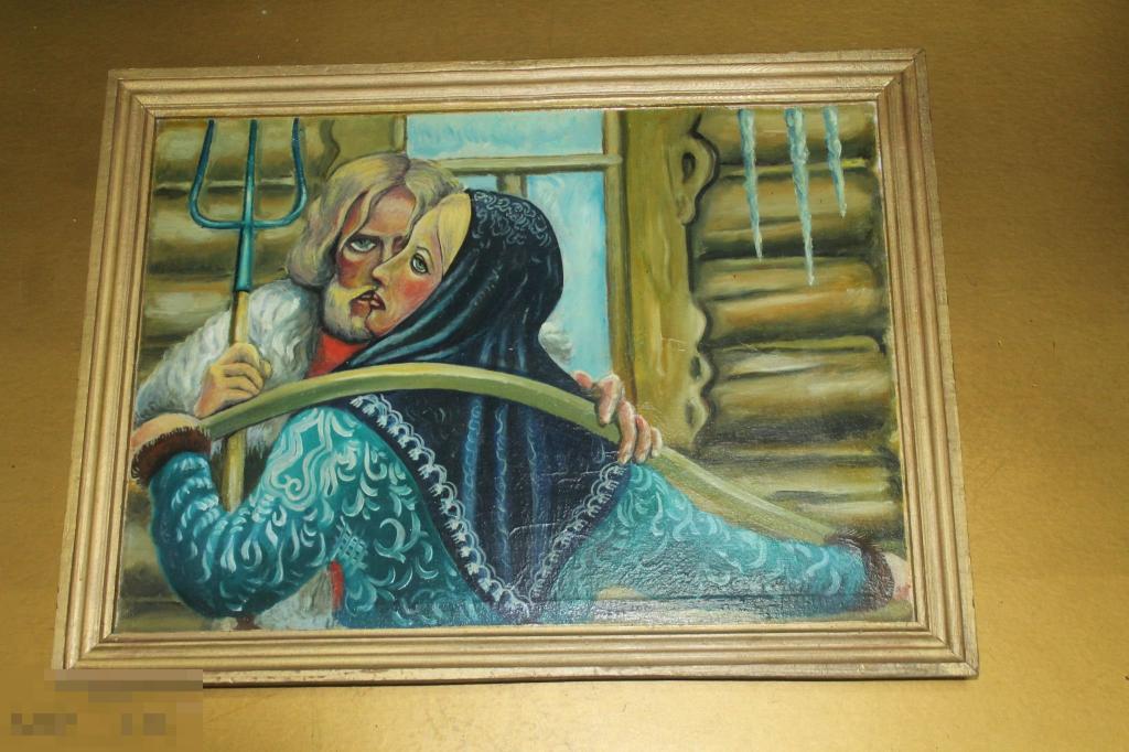 КАРТИНА. ПО МОТИВАМ ХУДОЖНИКА ВАСИЛЬЕВА. ХОЛСТ. МАСЛО. * 