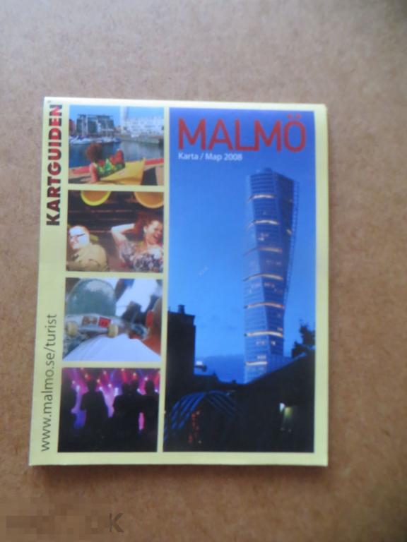 MALMO (Мальмё, Швеция, туристическая карта города, 2008) 