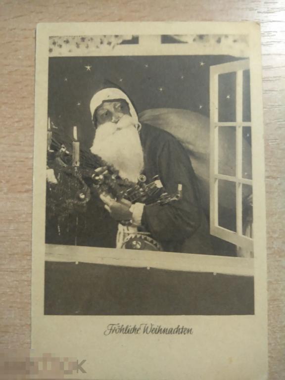 ГЕРМАНИЯ. ПОЧТОВАЯ КАРТОЧКА. ПОЗДРАВИТЕЛЬНАЯ. ПРОШЛА ПОЧТУ. МАРКА. 1940-е 