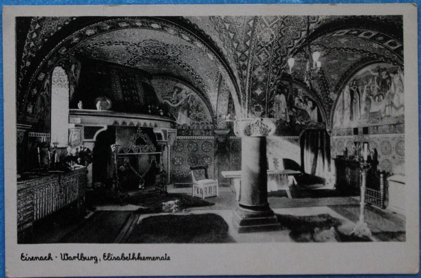 Айзенах Замок Вартбург Внутренний интерьер Германия Архитектура.1920-е г.