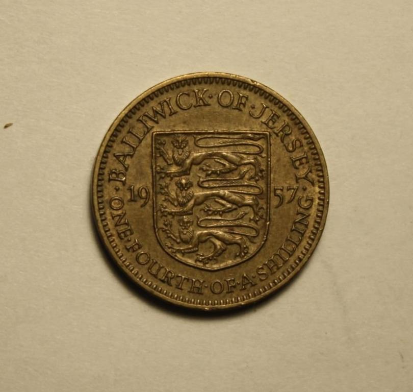 ДЖЕРСИ 1\4 ШИЛЛИНГА 1957г.  СОСТОЯНИЕ! ОРИГИНАЛ.