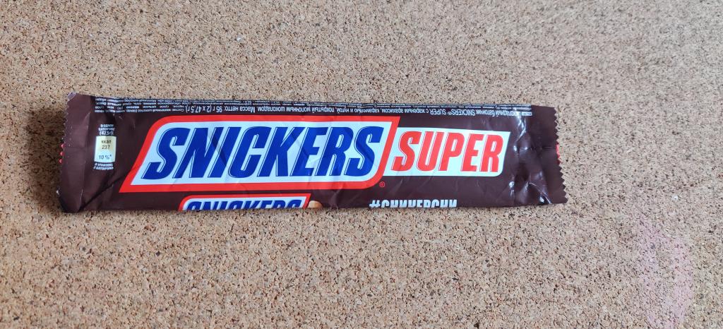 Обертка от шоколада Snickers Super Сникерс супер, 95 г