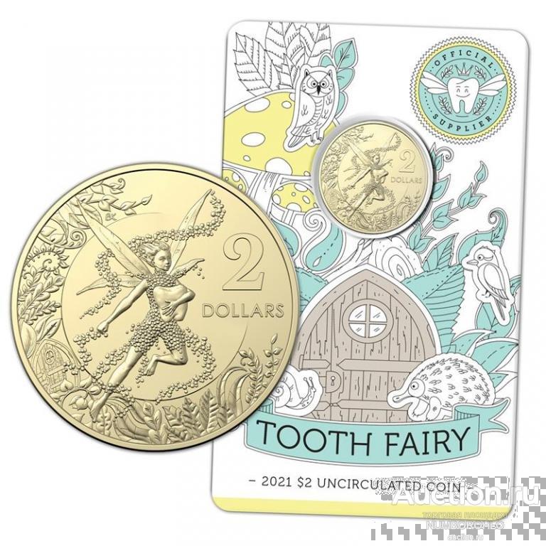 Австралия 2 доллара 2021 Зубная фея
