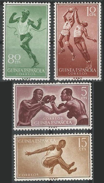 Экваториальная Гвинея. 1958 г. Спорт. Баскетбол. Бокс. Легкая атлетика. **