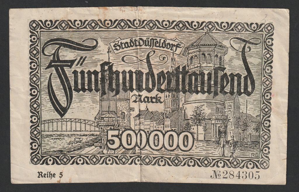Германия, 500000 марок 1923 года, Дюссельдорф