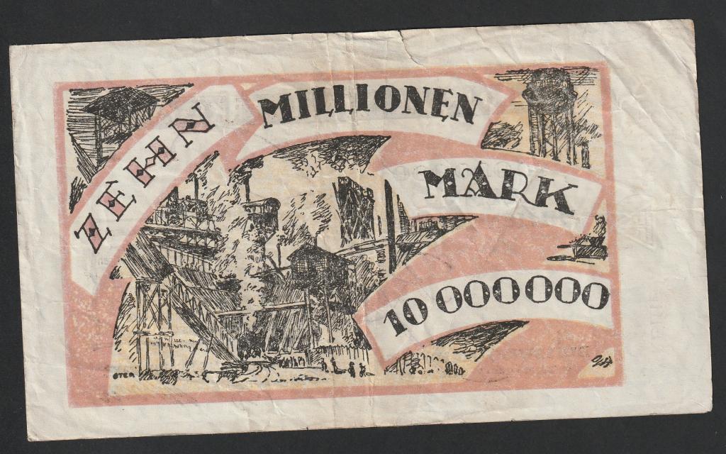 Германия, 10 миллионов марок 1923 года, Дуйсбург