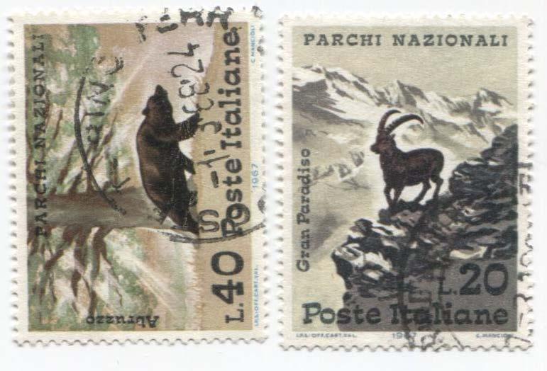 1967.Италия.Национальый парк.Медведь и козёл.гаш