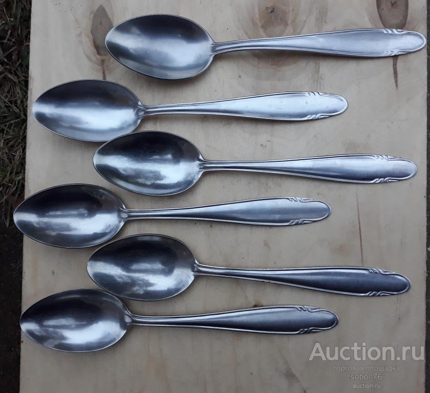 Комплект СТОЛОВЫЕ ЛОЖКИ нержавейка СССР №4