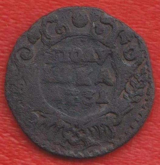 Россия Полушка 1731 г. №1 Анна Иоанновна