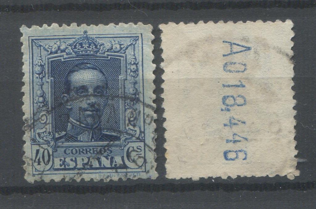Король Альфонсо 13й, марка с контрольным номером, Испания 1922\1930, MI # 292