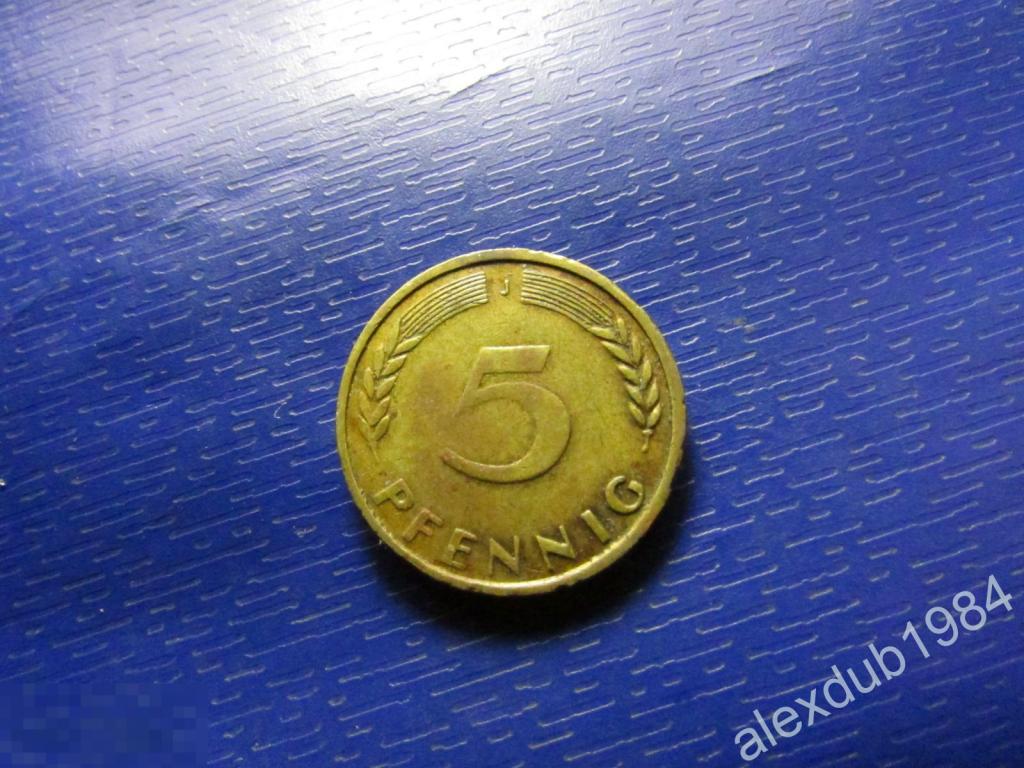 5 ПФЕННИГОВ, ГЕРМАНИЯ, 1950 (J)_2 