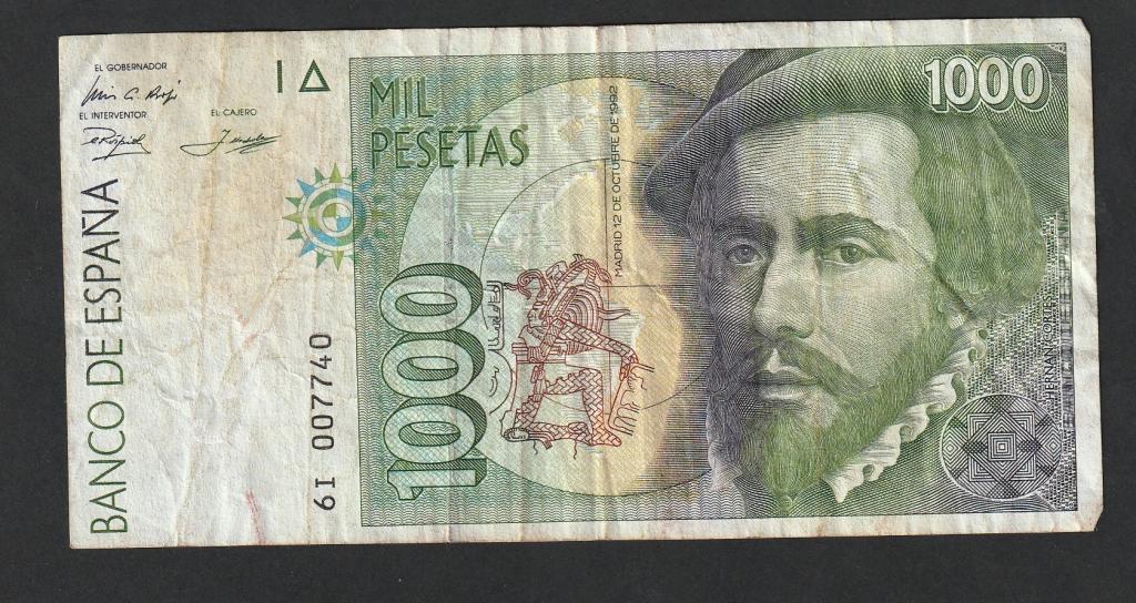 Испания, 1000 песета 1992 года