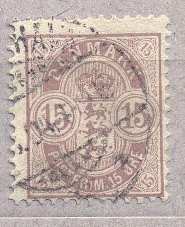 Дания 1901 г. стандарт  гашеная