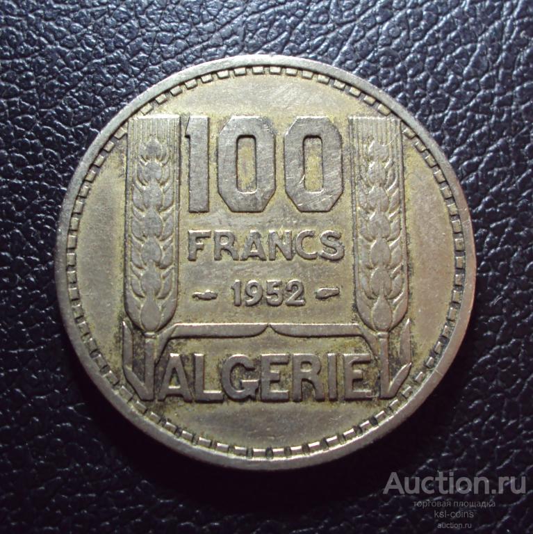 Алжир Французский 100 франков 1952 год.