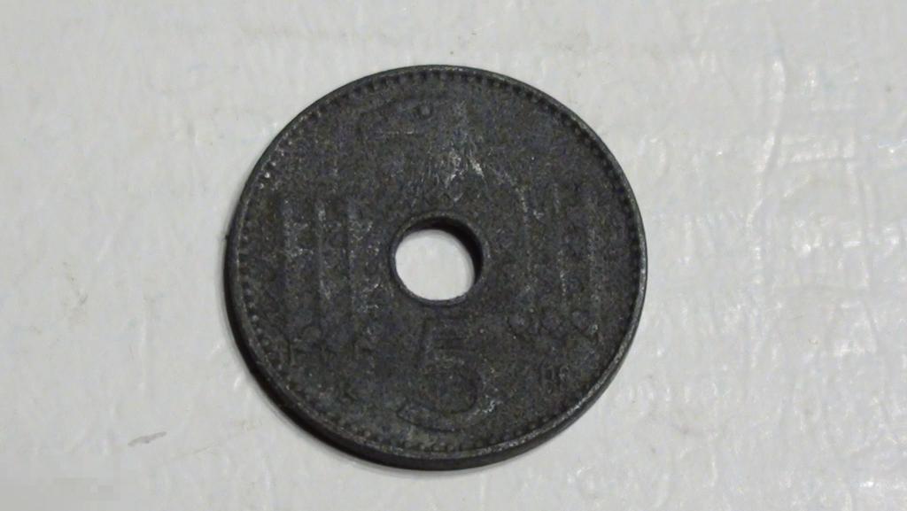 5 пфеннигов 1940 A Германия 3 рейх (Оккупационная монета)
