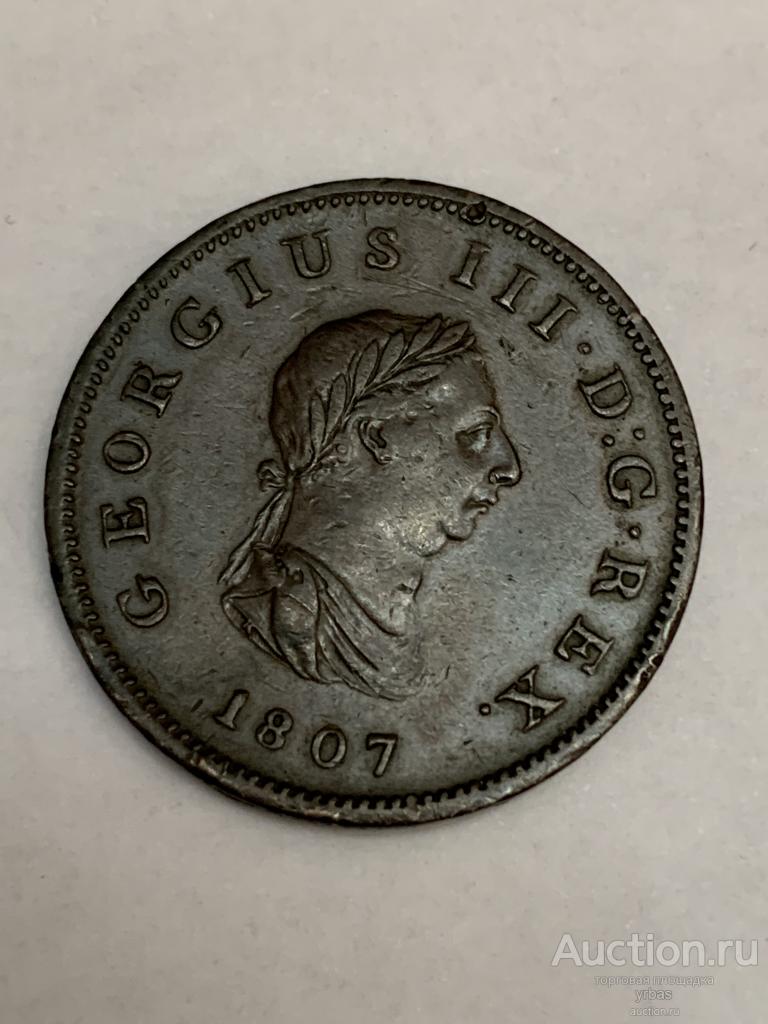 Англия 1/2 пенни 1807г. Георг III