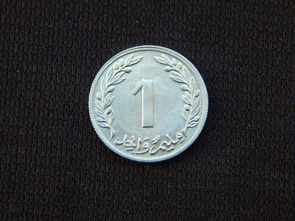 1 миллим 1960 года Тунис UNC Ап77