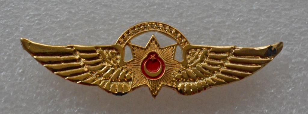 Знак Пилота Жандармерии Турции С налетом часов Золотистый