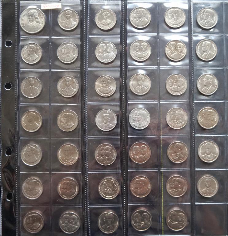 Таиланд Полный набор монет 41 шт. 2 бата 1979-96гг. UNC