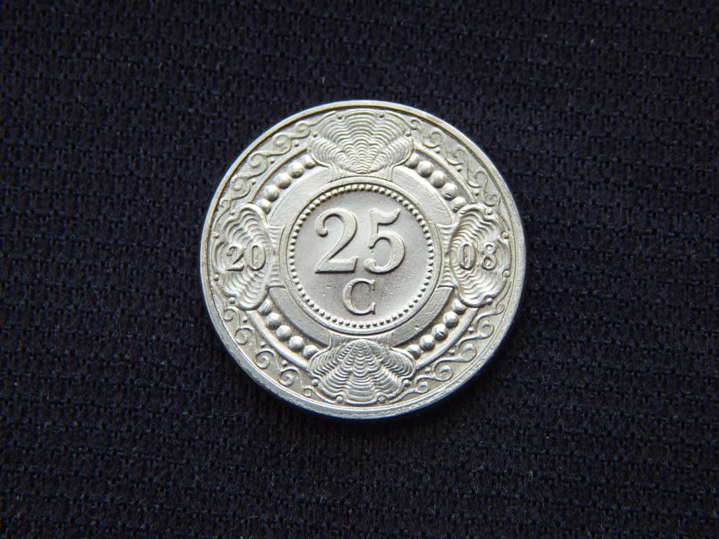 25 центов 2008 года Нидерландские Антилы AU Ап87