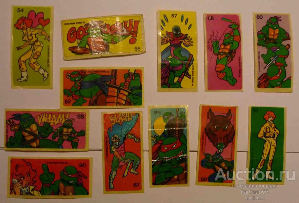 НАКЛЕЙКИ  "  NINJA TURTLES "  12 ШТ