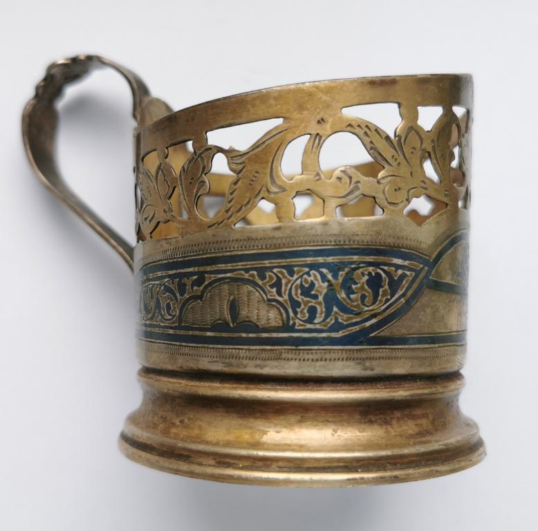 Подстаканник Кубачи Серебро Ag875 проба вес 82,3 практически по цене лома