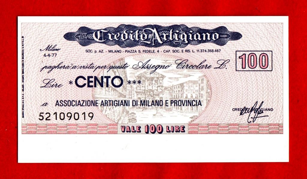Италия, Милан, Credito Artigiano - Associazioni Artigiani, 100 лир, 1977, UNC, 52109019