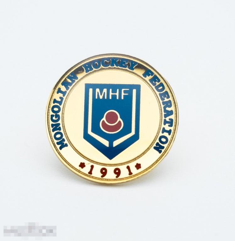 Официальный знак федерации хоккея с шайбой и с мячом Монголии 