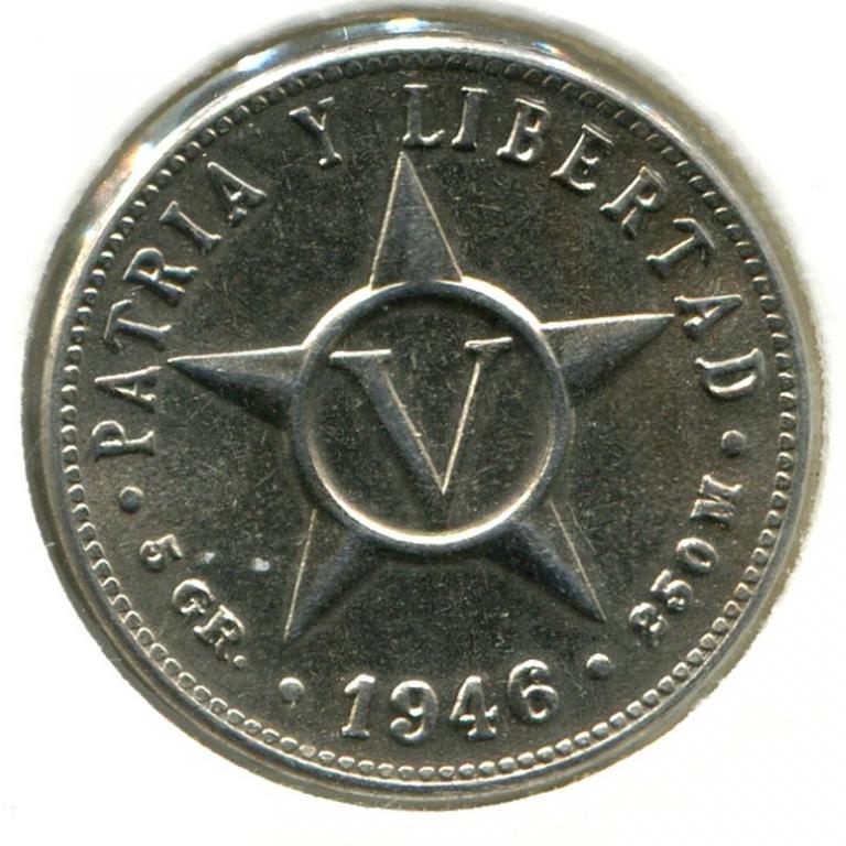 Куба 5 сентаво 1946 #11.3 BU
