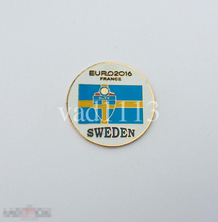набор значков участники ЕВРО 2016 - Швеция 