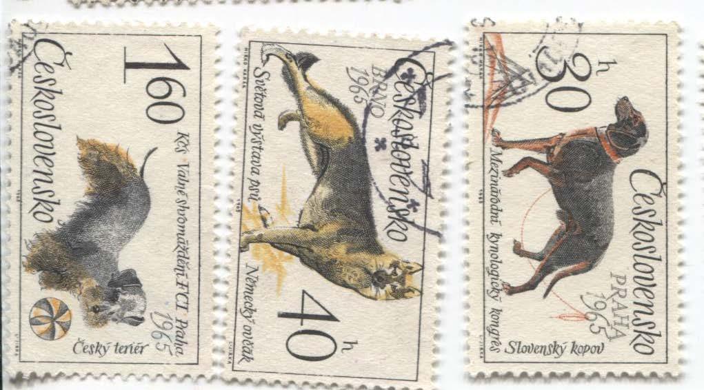 1965.Чехословакия.Собаки 3 из 5.гаш