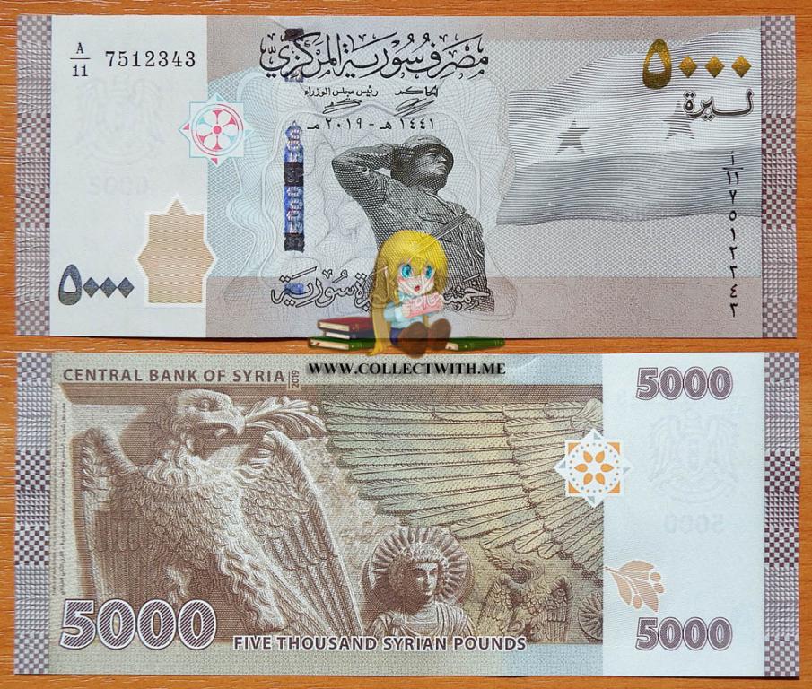 Сирия 5000 фунтов 2019 (2021) UNC