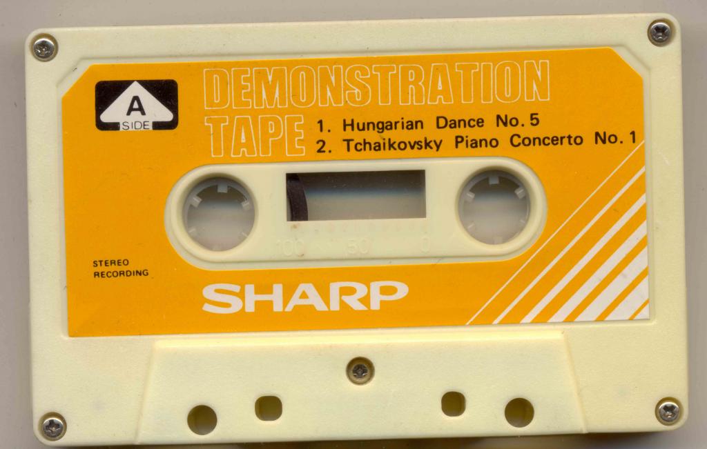 Оригинальная Демонстрационная Аудио Кассета DEMO SHARP (Japan) оригинальная фонограмма (лот 1)