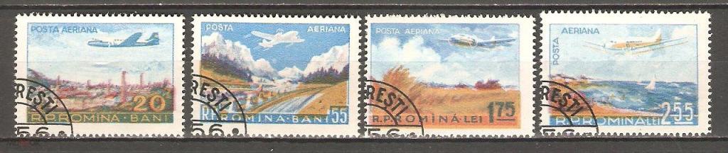 Румыния 1956 Авиапочта, авиация, самолеты, виды
