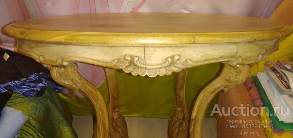 СТОЛ ,массив,берёза ,19-20 в.