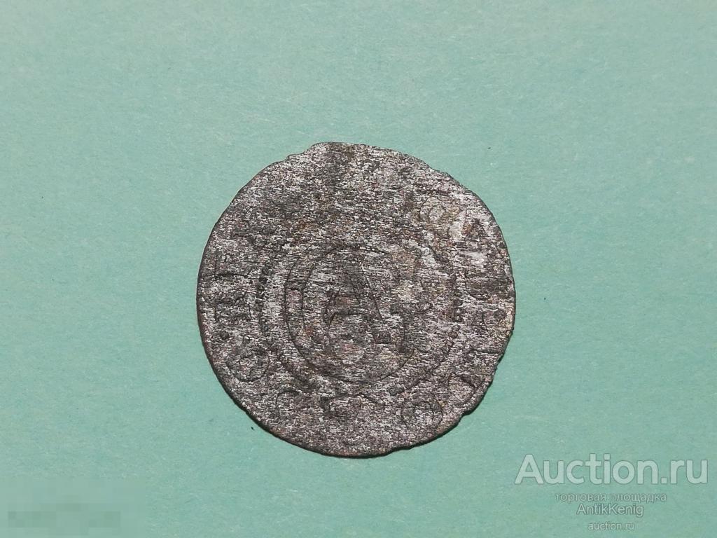 Монета Солид 1632 год Эльбинг Оккупация шведами Оригинал 