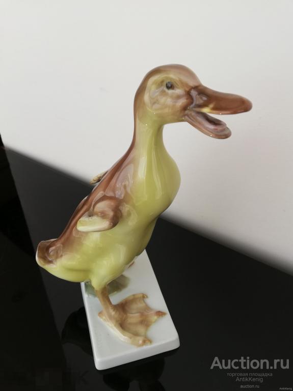 Фарфоровая статуэтка "Утенок" Розенталь (Rosenthal) Германия  Автор K.Himmelstoss Утка 