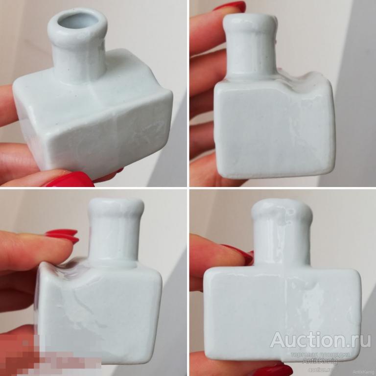 #123 Антикварная фарфоровая чернильница Начало 20 века Германия Высота 5,3 см. 