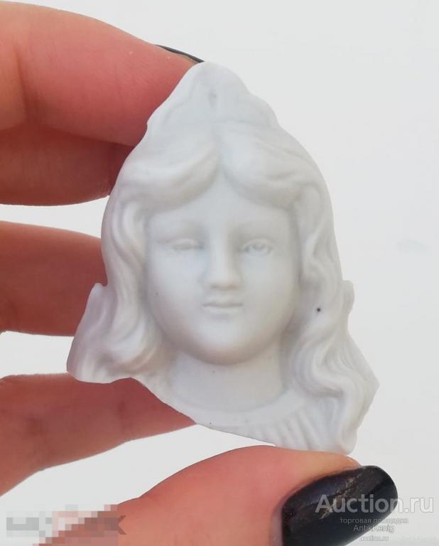 Антикварная фарфоровая головка Статуэтки Куколки Бисквит Начало 20 века Германия 