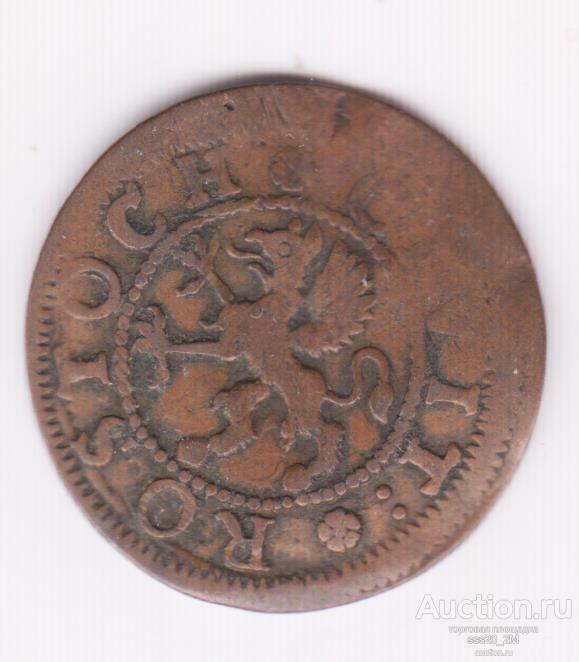 Росток 3 пфеннига 1735 VF-