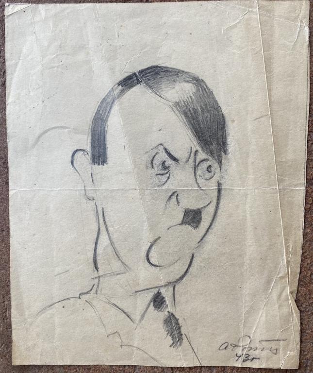 Ротач А. "Карикатура на Гитлера". 1943 год