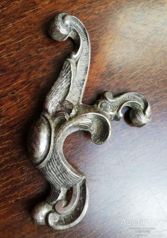 Фрагмент художественного литья Бронза Посеребрение 19 век Германия 