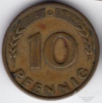 Германия 10 пфеннигов 1949 года G