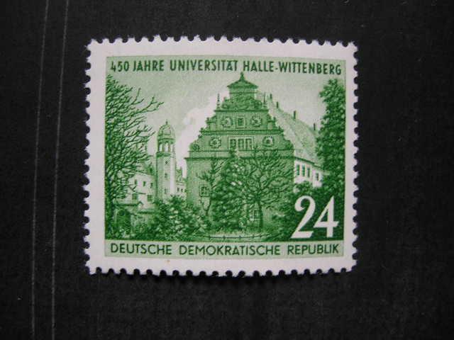 ГДР 1952 университет в Виттенберге: архитектура   MNH
